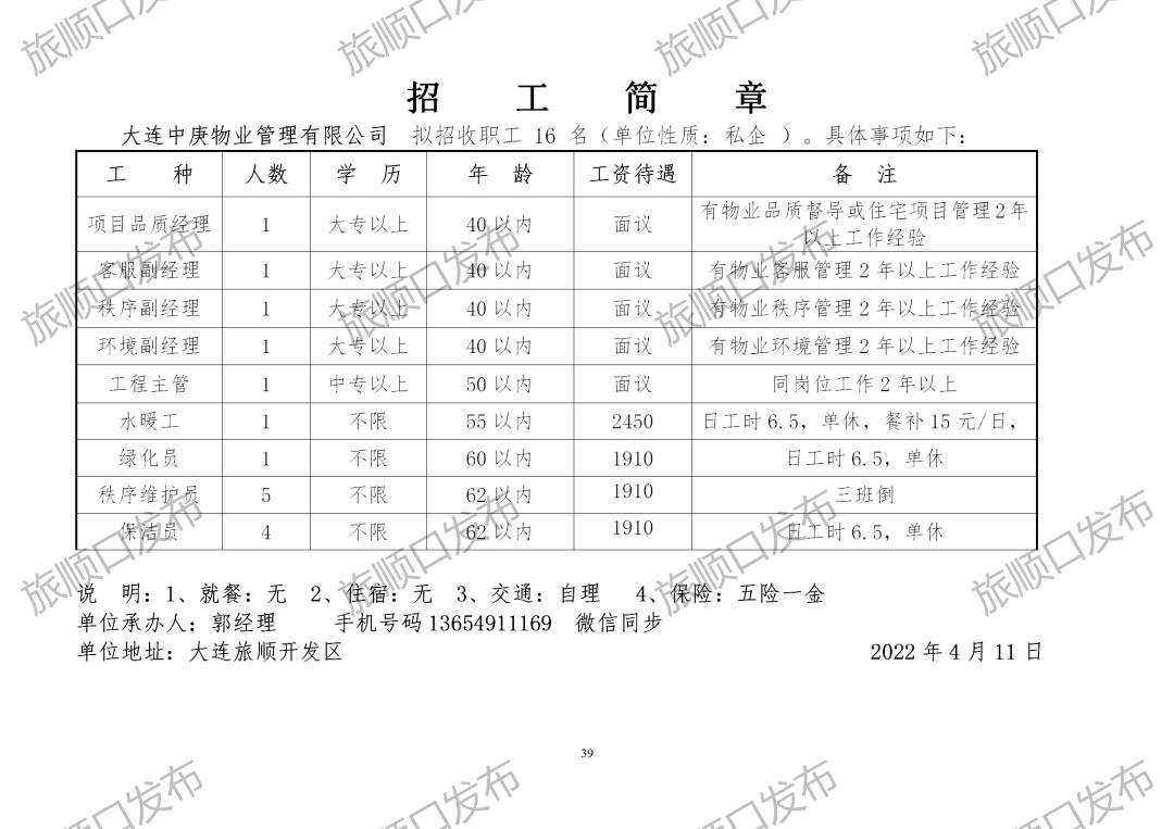 旅顺口区最新招聘信息全面解析